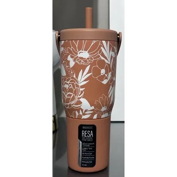 NWT Brumate LIMITED EDITION RESA 35oz Straw Tumbler, SANDSTONE BLOOM - Picture 2 of 7